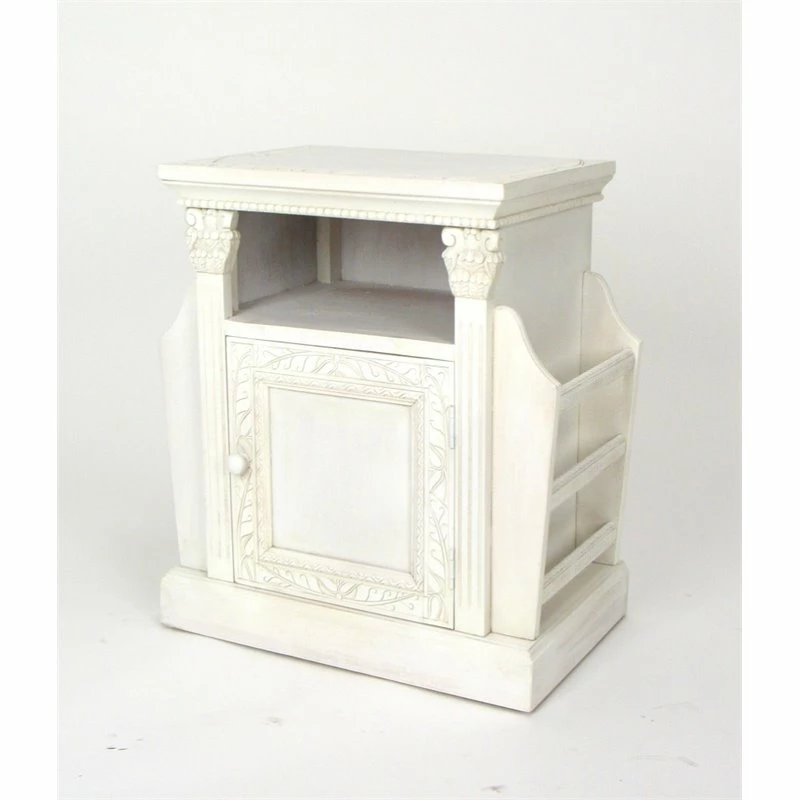 Buy ๐ Wayborn Trison Magazine Rack In Whitewash ๐