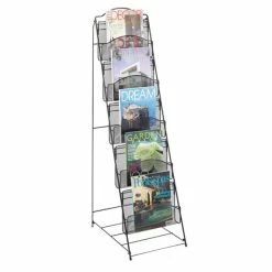 Outlet 😀 Safco Onyx 5 Pocket Floor Magazine Rack In Black 🧨