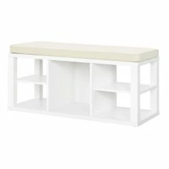 Coupon 🎉 Ameriwood Home Parsons Storage Bench In White 👍