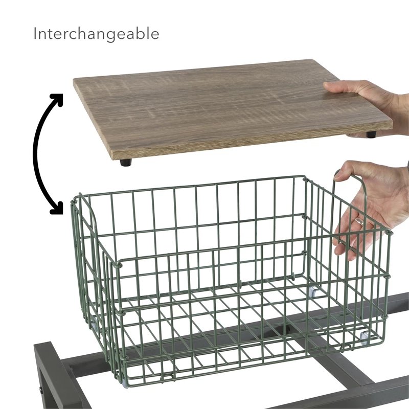 Coupon 🌟 Atlantic Inc Atlantic Narrow Large Metal And Wire Cart System 3-Tier In Green ✨ - Image 6