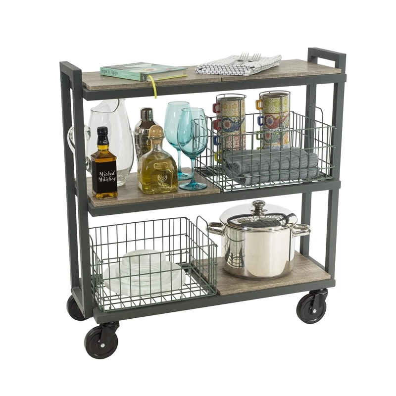 Coupon 🌟 Atlantic Inc Atlantic Narrow Large Metal And Wire Cart System 3-Tier In Green ✨ - Image 8