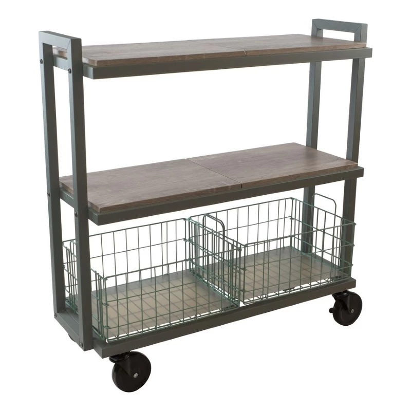 Coupon 🌟 Atlantic Inc Atlantic Narrow Large Metal And Wire Cart System 3-Tier In Green ✨