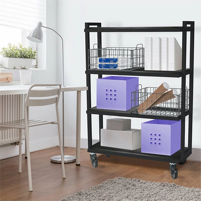 New 🤩 Atlantic Inc Atlantic Narrow XLarge Metal And Wire Cart System 4-Tier In Black ⌛ - Image 2