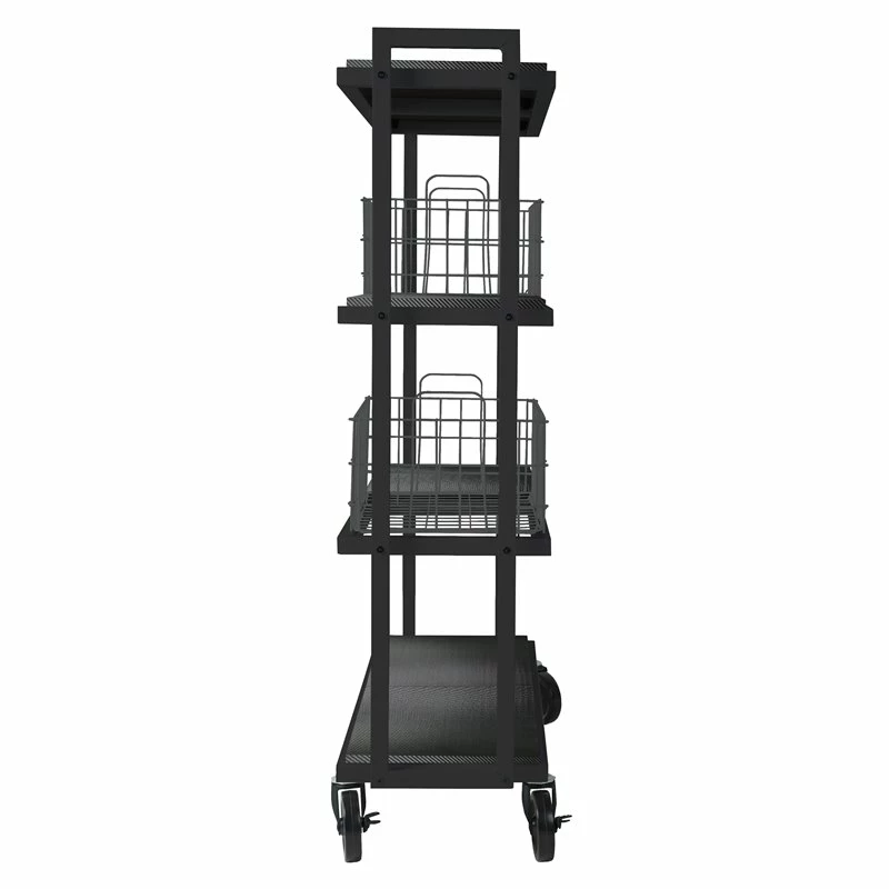 New 🤩 Atlantic Inc Atlantic Narrow XLarge Metal And Wire Cart System 4-Tier In Black ⌛ - Image 3