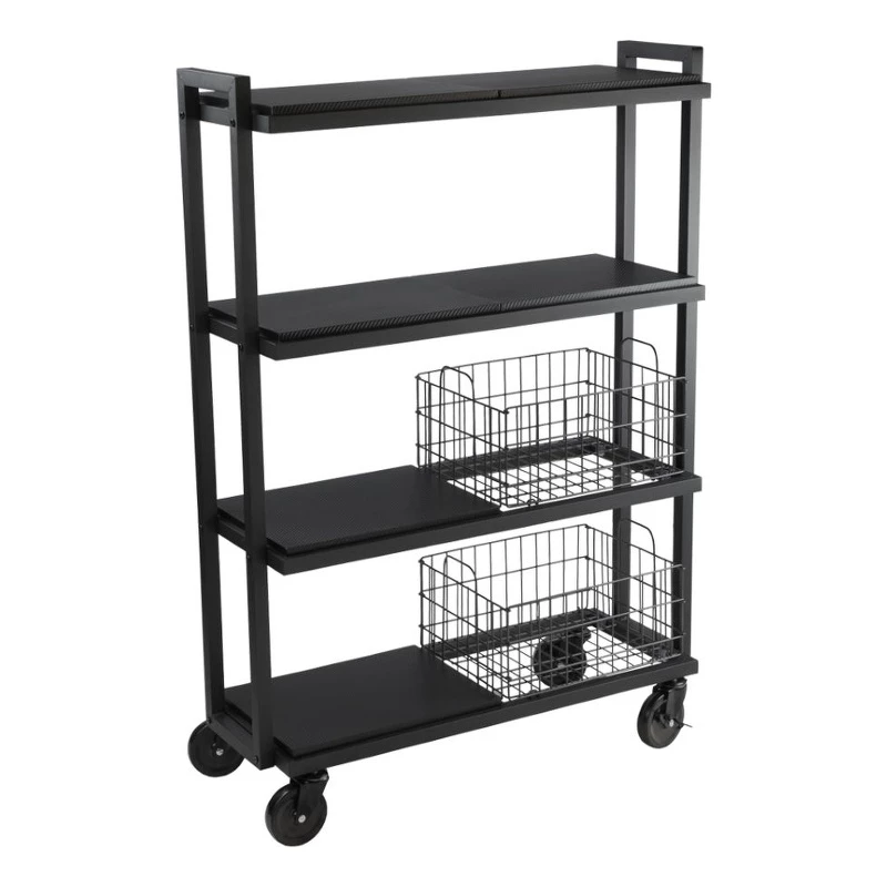 New 🤩 Atlantic Inc Atlantic Narrow XLarge Metal And Wire Cart System 4-Tier In Black ⌛ - Image 8