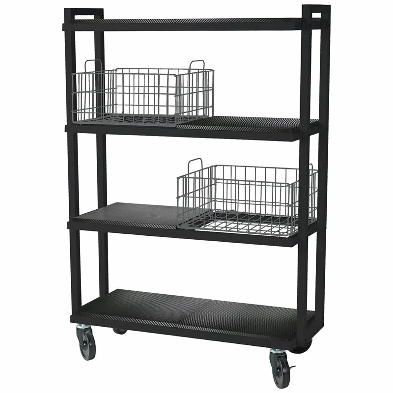 New 🤩 Atlantic Inc Atlantic Narrow XLarge Metal And Wire Cart System 4-Tier In Black ⌛