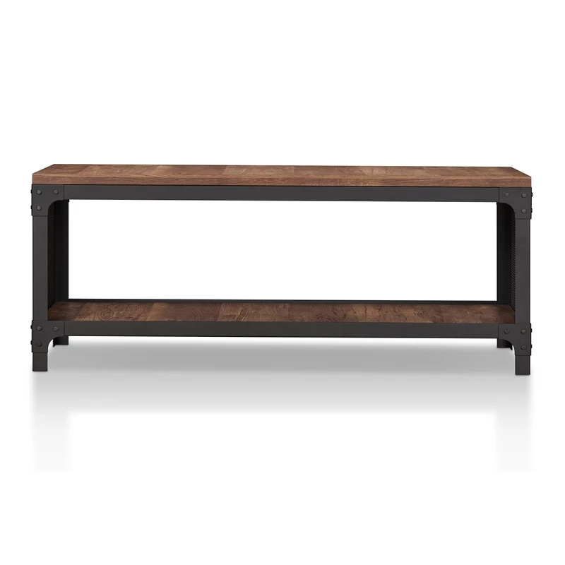 Deals ⌛ Furniture Of America Herk Industrial Wood Multi Purpose Bench In Reclaimed Oak 💯 - Image 9