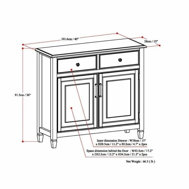 Outlet ๐คฉ Atlin Designs Entryway Storage Cabinet In Chestnut Brown ๐ - Image 4