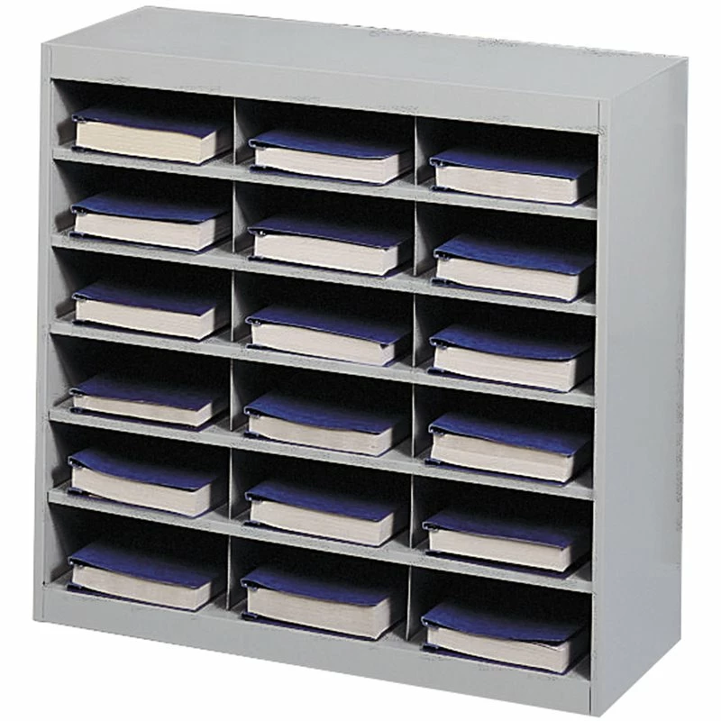 Promo ✔️ Scranton & Co Grey Steel Mail Organizer - 18 Compartments 🎉