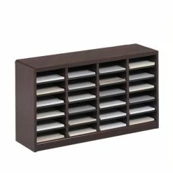 Best Pirce ๐ Scranton & Co Mahogany Wood Mail Organizer - 24 Compartments ๐