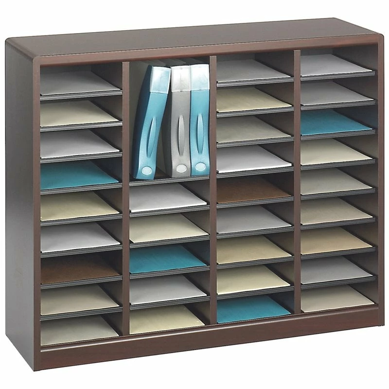 Cheapest โจ Scranton & Co Mahogany Wood Mail Organizer - 36 Compartments ๐