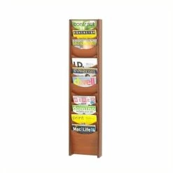 Deals 💯 Scranton & Co 12-Pocket Wood Magazine Rack In Cherry 😉