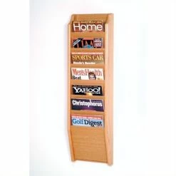 Best Pirce 🎁 Pemberly Row 7 Pocket Magazine Wall Rack In Light Oak 🛒