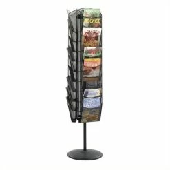 Cheapest ๐ Safco Onyx 360 Degree Rotating Steel Mesh Magazine Stand In Black ๐