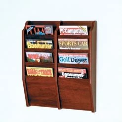 Top 10 🥰 Pemberly Row 8 Pocket Magazine Wall Rack In Mahogany ⭐