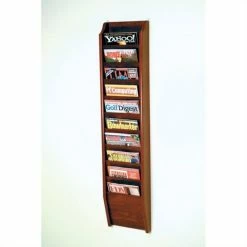 Best deal 🎁 Pemberly Row 10 Pocket Magazine Wall Rack In Mahogany 👏