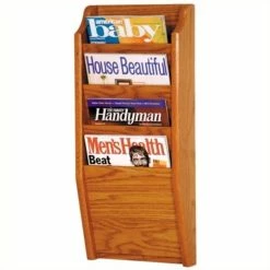 Cheapest 😀 Pemberly Row 4 Pocket Magazine Wall Rack In Medium Oak ✨