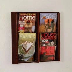 Best Sale ❤️ Pemberly Row 4 Pocket Acrylic And Oak Wall Display In Mahogany 😀