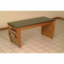 Cheapest 👏 Scranton & Co Coffee Table With Magazine Pockets In Medium Oak 🔥