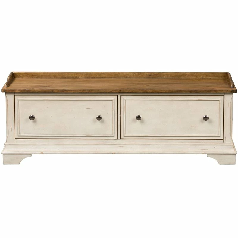 Promo 🤩 Liberty Furniture Morgan Creek White Storage Hall Bench 🔥 - Image 3