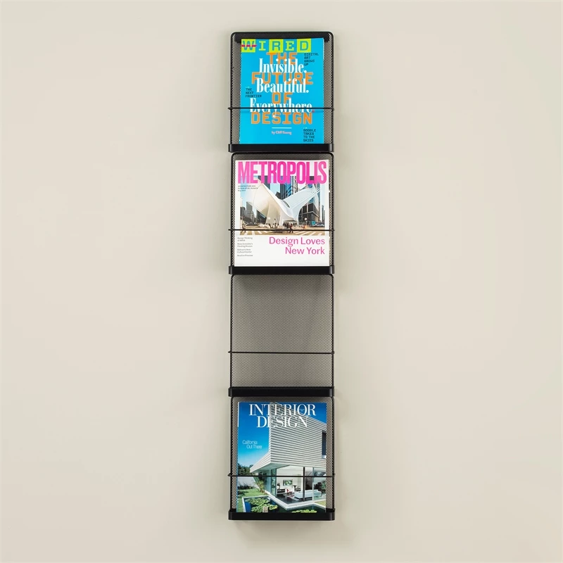 Brand new ๐ Safco Onyx Wall Mount Four Pocket 5592BL Black ๐งจ - Image 2