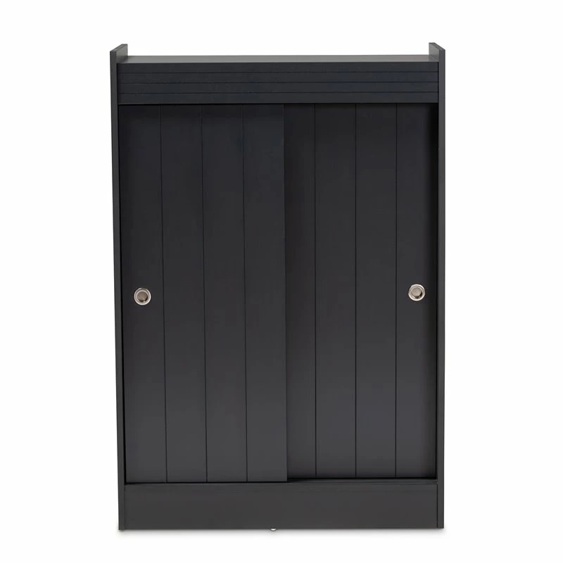 Wholesale 👏 Baxton Studio Leone Finished 2-Door Wood Entryway 👟 Shoe Storage Cabinet In Gray 😉 - Image 3