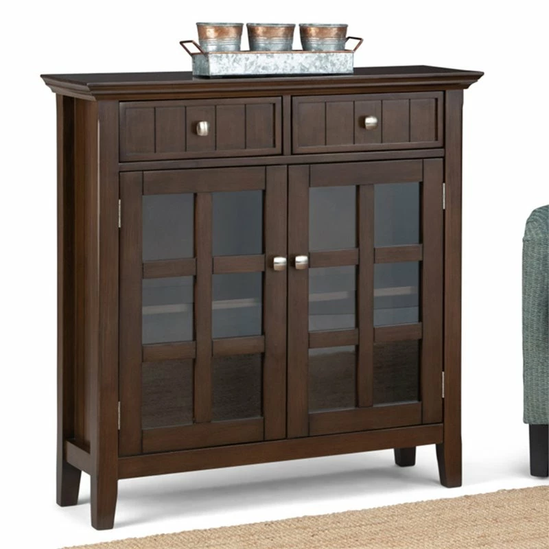 Best reviews of ๐ Simpli Home Acadian Wood 36" Transitional Entryway Cabinet In Natural Brown โจ - Image 2