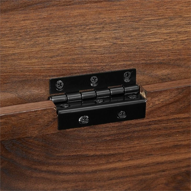 Promo ⭐ Walker Edison 48" Modern Farmhouse Wood Storage Bench In Dark Walnut 👏 - Image 7