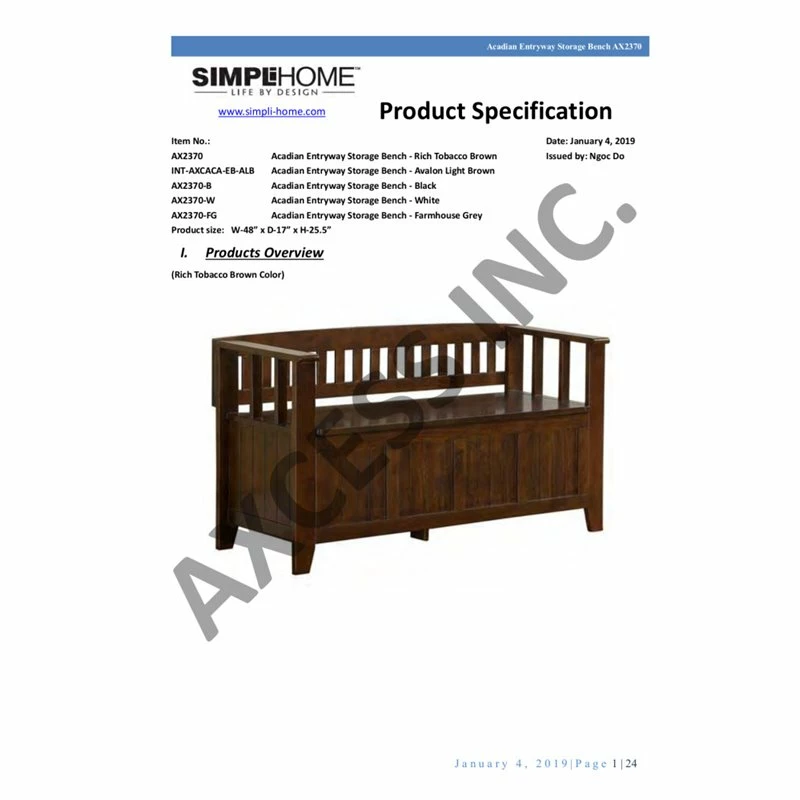 Top 10 🌟 Simpli Home Acadian Wood 48" Transitional Entryway Bench In Rustic Natural Brown 🔥 - Image 6