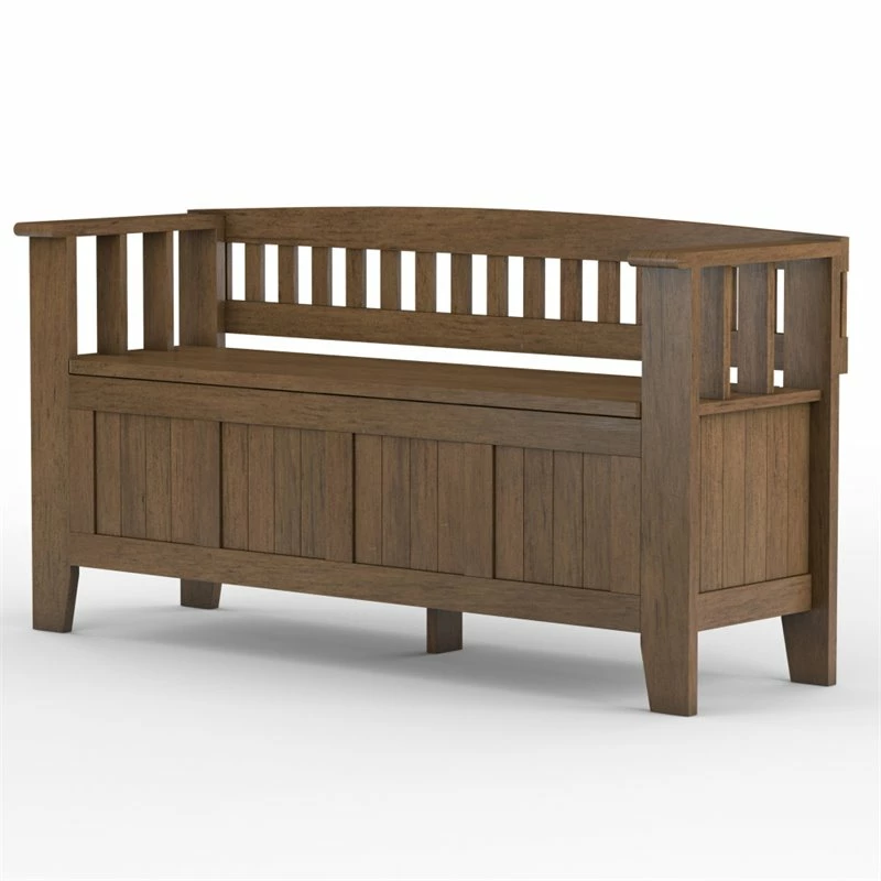 Top 10 🌟 Simpli Home Acadian Wood 48" Transitional Entryway Bench In Rustic Natural Brown 🔥 - Image 10