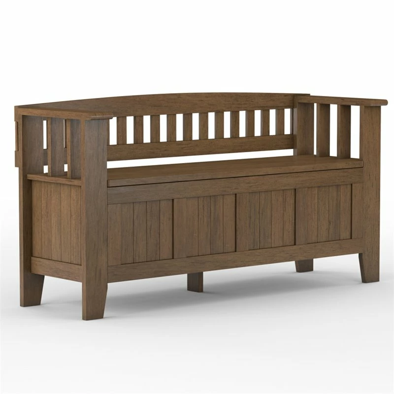 Top 10 🌟 Simpli Home Acadian Wood 48" Transitional Entryway Bench In Rustic Natural Brown 🔥