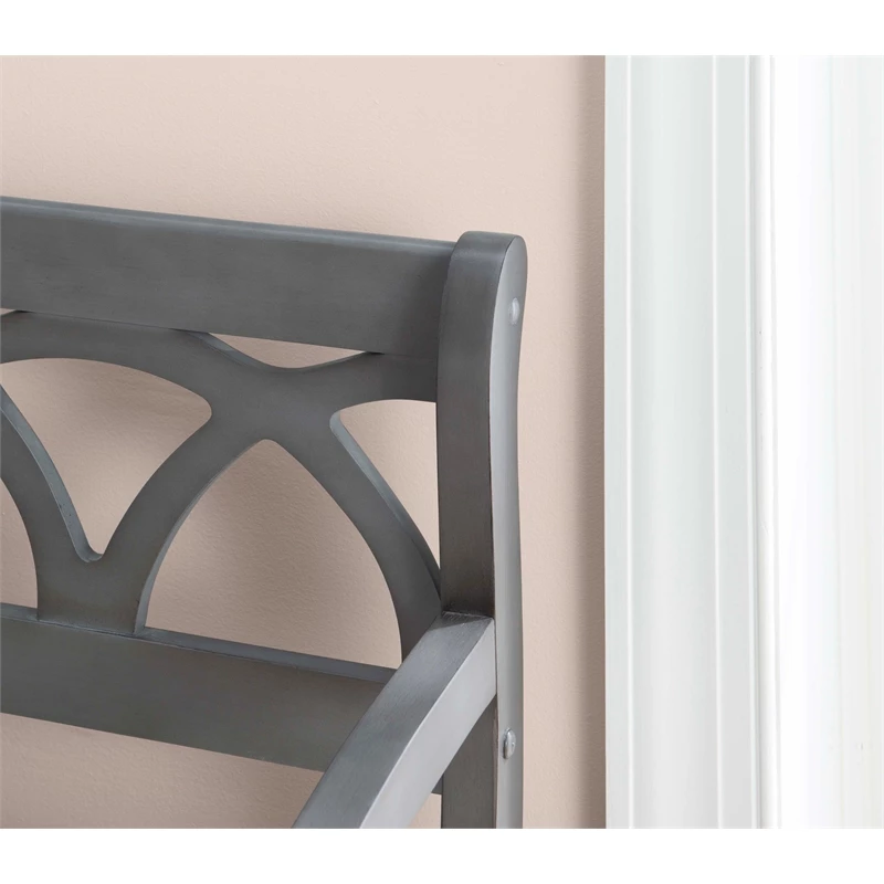 Budget 😉 Linon Elliana Wood Storage Bench In Gray 👏 - Image 13