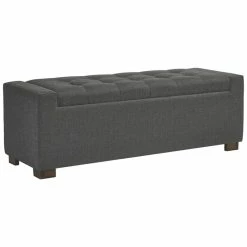 Wholesale 😉 Ashley Furniture Signature Design By Ashley Cortwell Storage Bench In Gray 💯