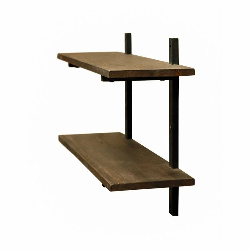 Cheapest ❤️ Alaterre Furniture Pomona 36" Metal And Solid Wood Wall Shelf 🔥 - Image 5