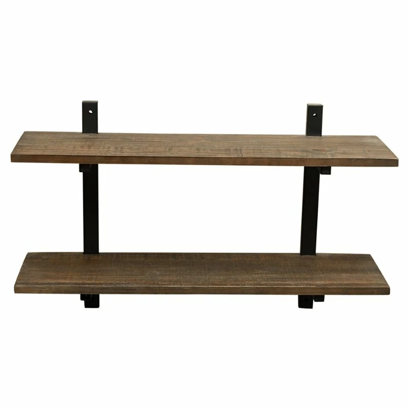 Cheapest ❤️ Alaterre Furniture Pomona 36" Metal And Solid Wood Wall Shelf 🔥