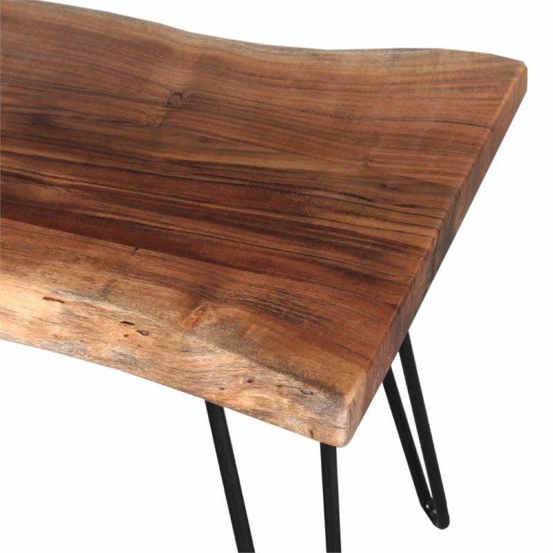 Wholesale ๐ Alaterre Furniture Hairpin Natural Live Edge Wood With Metal 48 Bench In Natural ๐ฅฐ - Image 3