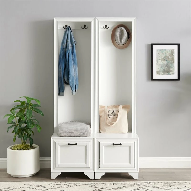 Deals 💯 Crosley Furniture Crosley Tara 2 Piece Entryway Set In Distressed White 💯 - Image 3