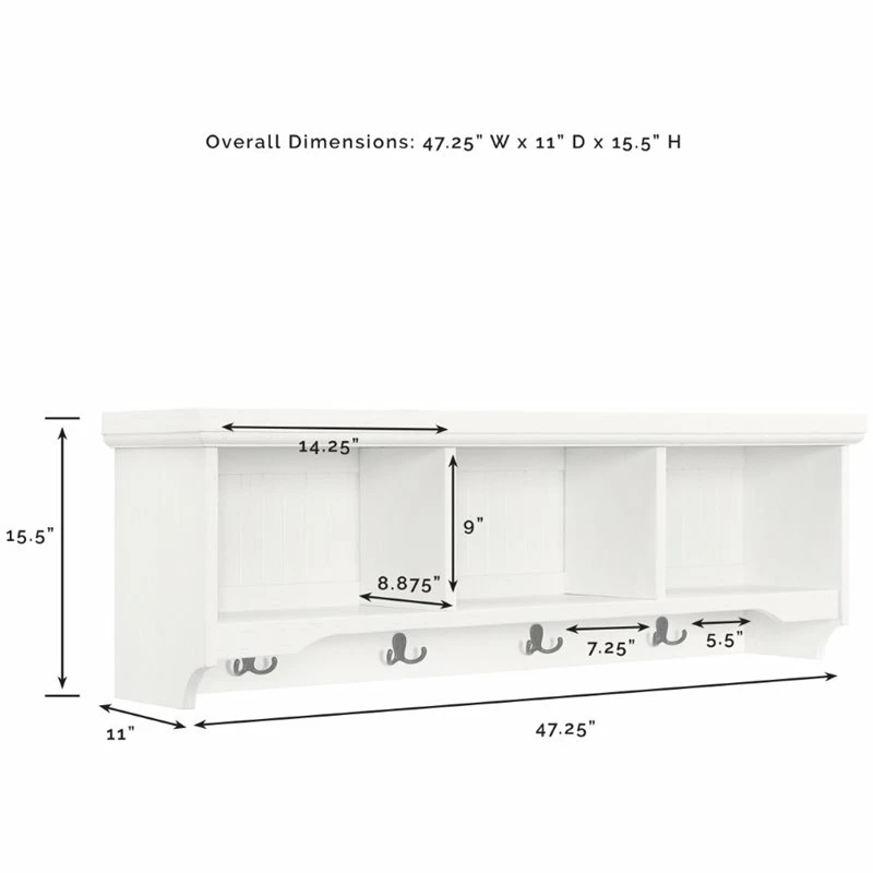 Cheapest ๐ Pemberly Row Storage Shelf In Distressed White ๐งจ - Image 7