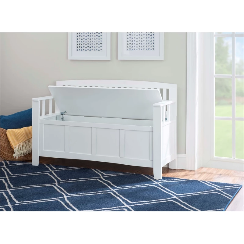 Best reviews of ๐ Linon Cynthia Wood Storage Bench In White โญ - Image 14