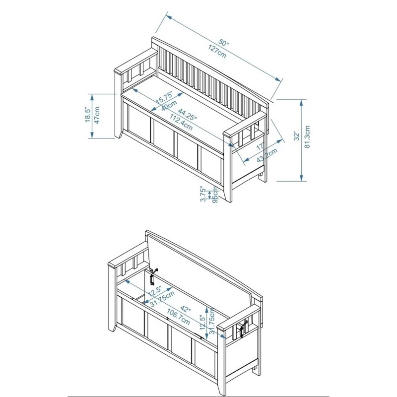 Best reviews of ๐ Linon Cynthia Wood Storage Bench In White โญ - Image 2