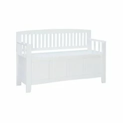 Best reviews of 🔔 Linon Cynthia Wood Storage Bench In White ⭐