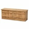 Hot Sale 🧨 Baxton Studio Oswald Natural Oak Brown Finished Wood 2-Door Storage Bench 😀