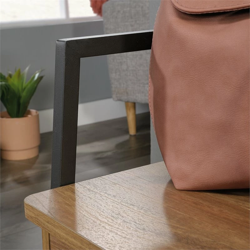 New 😉 Sauder North Avenue Engineered Wood Entryway Storage Bench In Sindoori Mango 😍 - Image 4