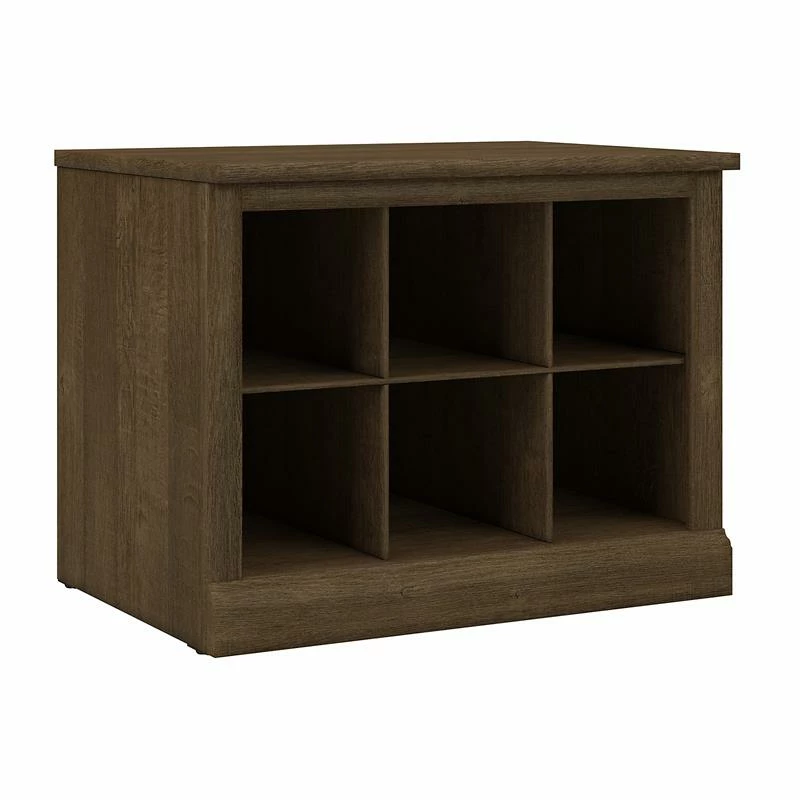 Best deal ๐ Kathy Ireland Home By Bush Furniture Woodland 24W Small ๐ Shoe Bench With Shelves In Ash Brown - Engineered Wood ๐
