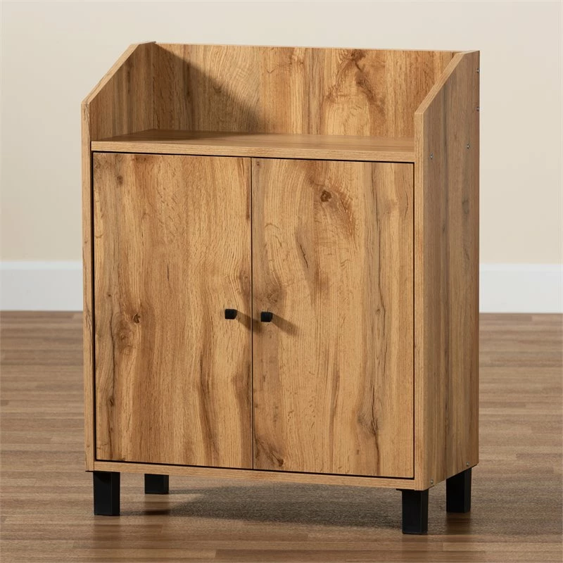 Buy ๐ Baxton Studio Rossin Oak Brown Finished Wood 2-Door Entryway ๐ Shoe Cabinet ๐ - Image 11