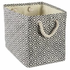 Best deal 😉 DII 12" Rectangle Modern Paper Large Geo Diamond Bin In Black ⭐