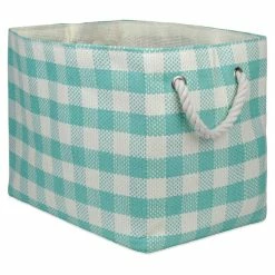 Top 10 👍 DII 10" Rectangle Modern Style Paper Medium Checkers Bin In Blue ✔️