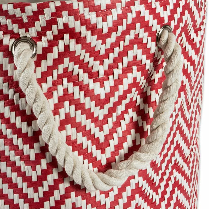 Best Pirce โจ DII 15" Round Modern Style Paper Large Chevron Bin In Orange ๐ - Image 2