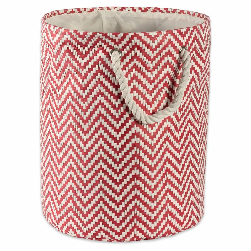 Best Pirce โจ DII 15" Round Modern Style Paper Large Chevron Bin In Orange ๐