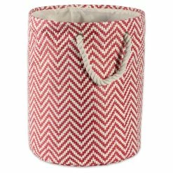 Best Pirce ๐ฅ DII 13.75" Round Modern Style Paper Small Chevron Bin In Orange ๐ฏ